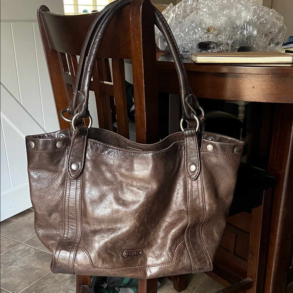 Frye Dark Brown Leather Tote